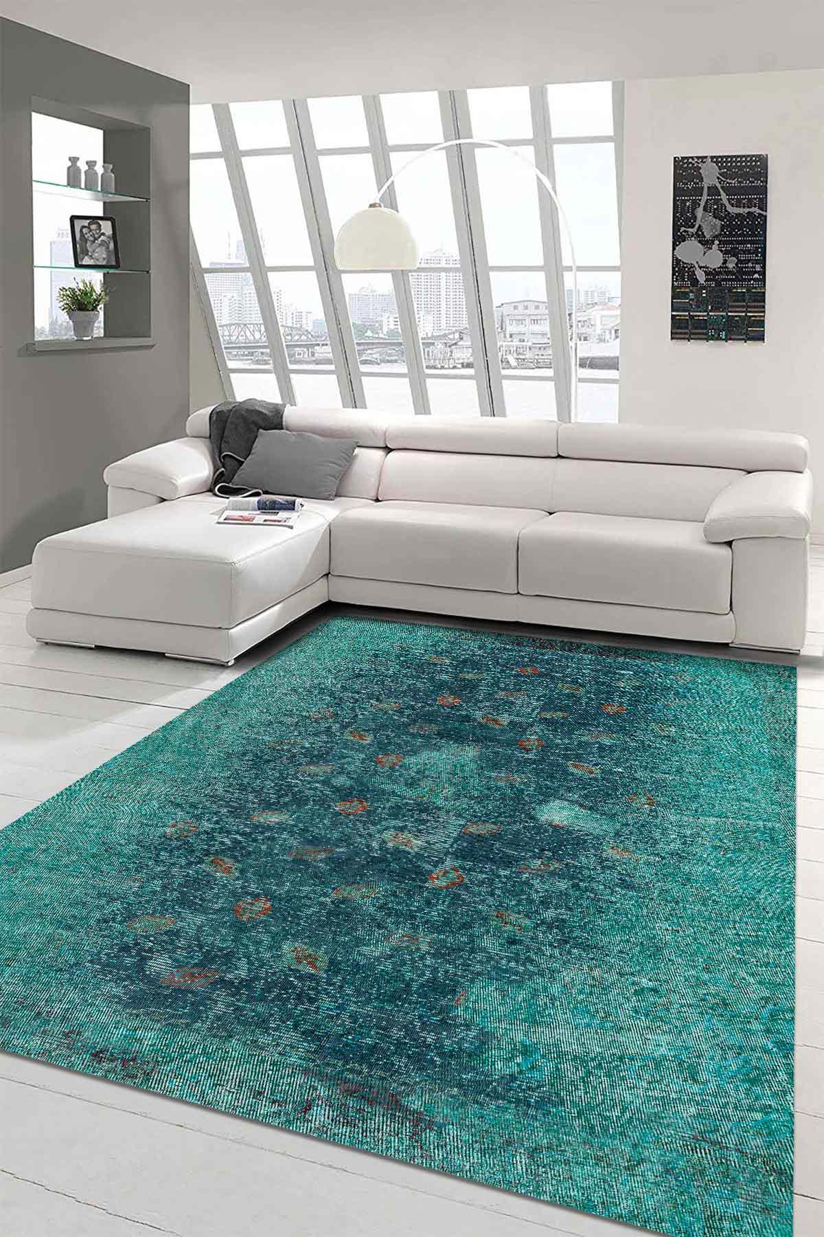 Aida Home Fungus Krem 0.5 mm Pamuk Antibakteriyel Yıkanabilir Kaymaz Dikdörtgen Makine Dokuma Salon Halısı 200x290 cm