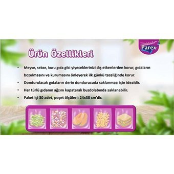 Parex natura Orta Buz Dolabı Poşeti 30 Adet