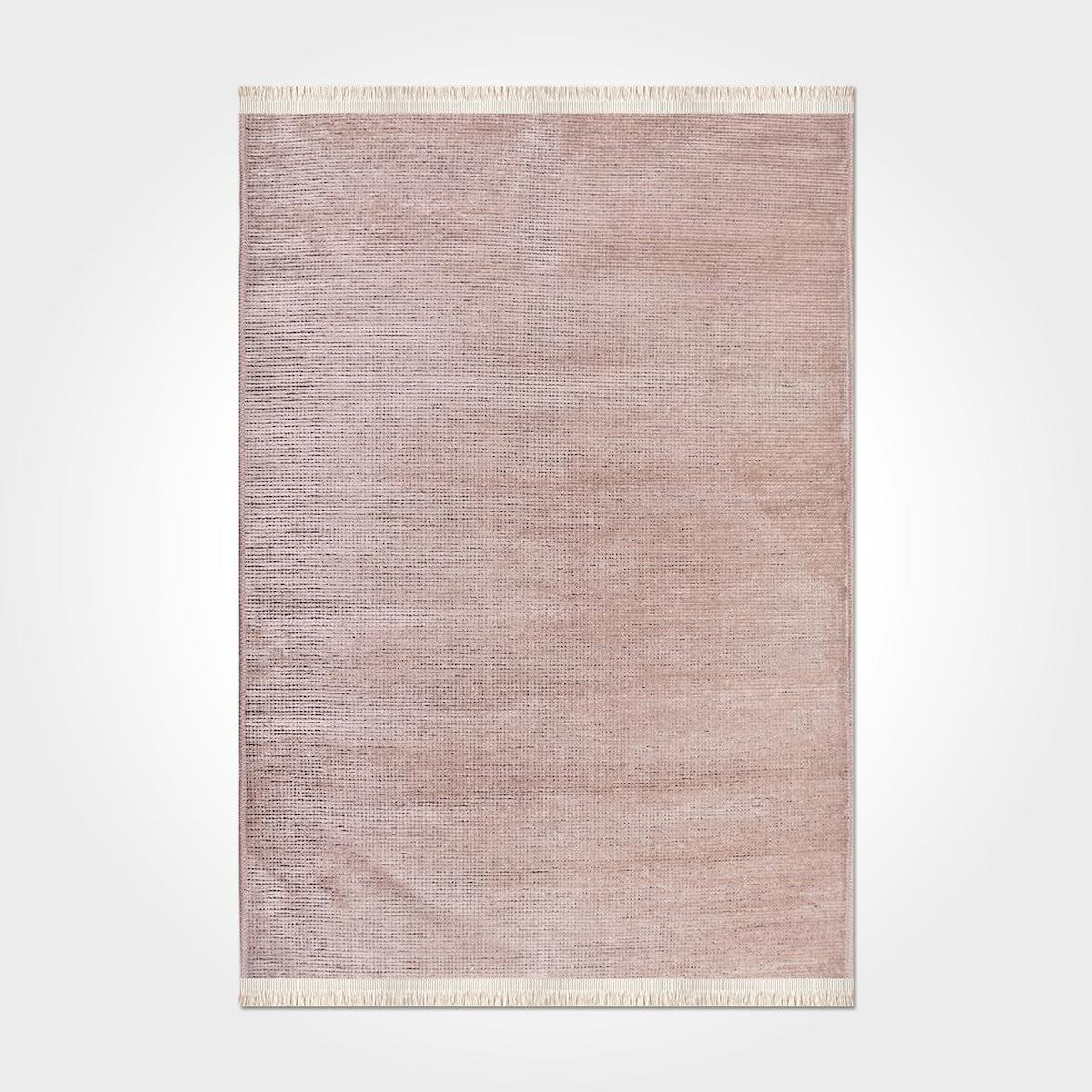 Crea Halı Azade 8201S Krem 7 mm Pamuk-Polyester Toz Tutmaz Yıkanabilir Orta Dikdörtgen Makine Dokuma Salon Halısı 80x200 cm