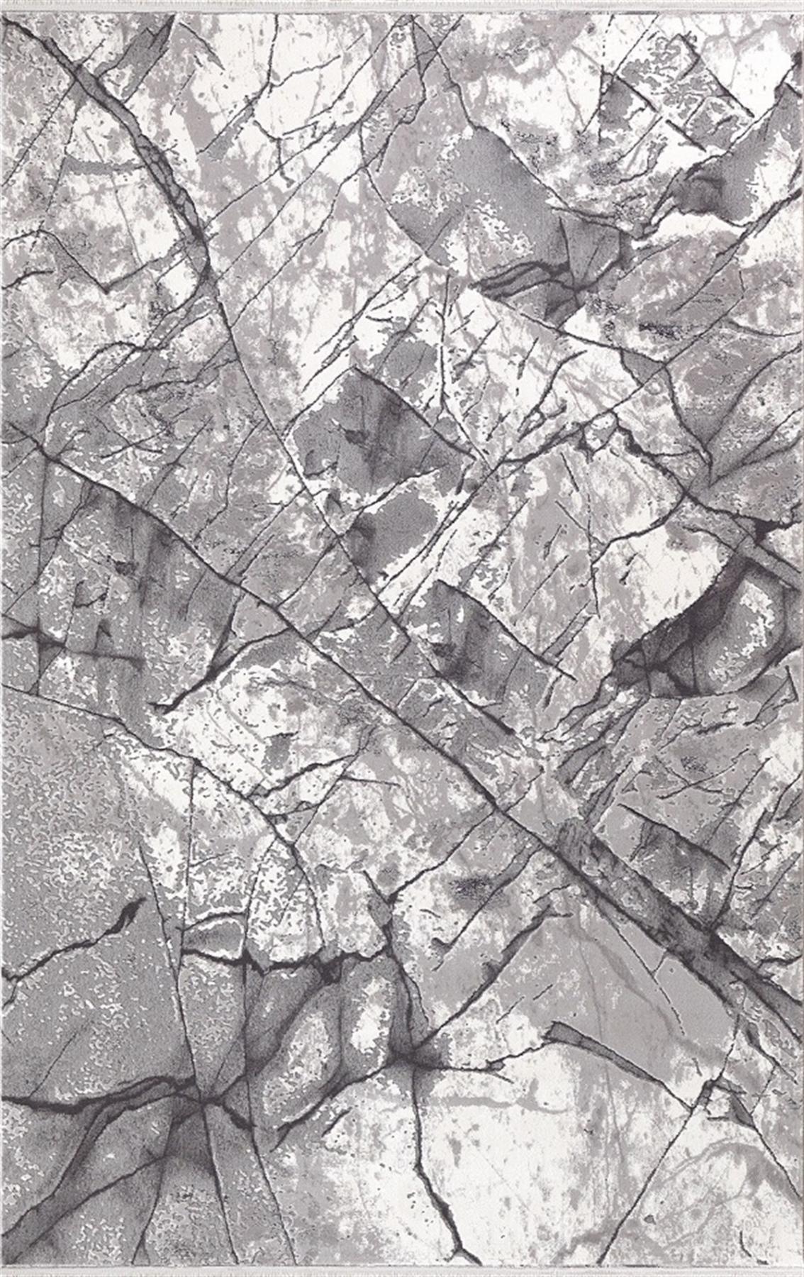 Merinos Therapy 19119 Gri 12 mm Akrilik Yumuşak Yıkanabilir Kalın Kaymaz Dikdörtgen Makine Dokuma Salon Halısı 100x200 cm