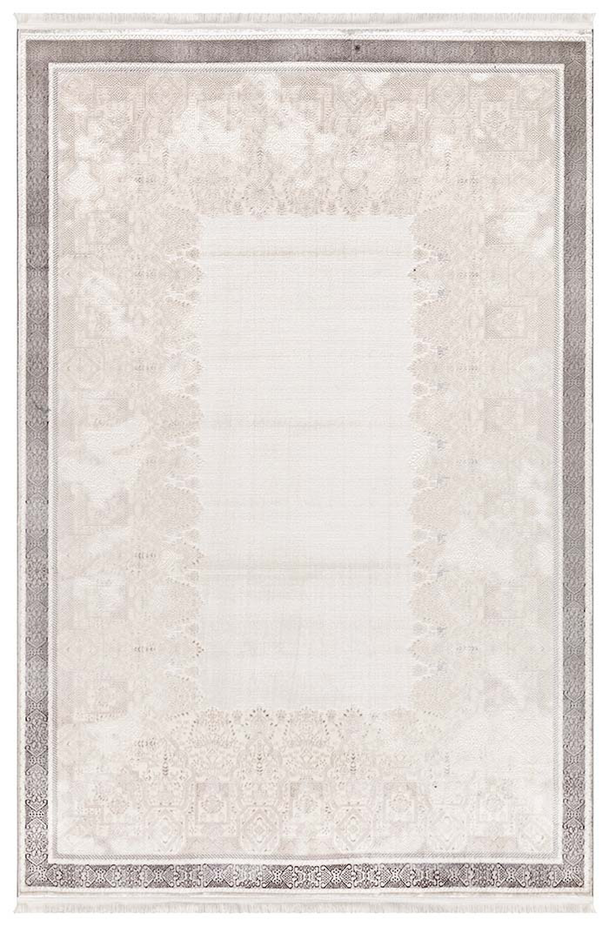 İpek Mekik Halı Sihir 17405 Krem 6 mm Polyester Toz Tutmaz Yıkanabilir İnce Kaymaz Pamuk Taban Dikdörtgen Makine Dokuma Antre-Çocuk Odası-Salon-Yatak Odası Halısı 133x190 cm