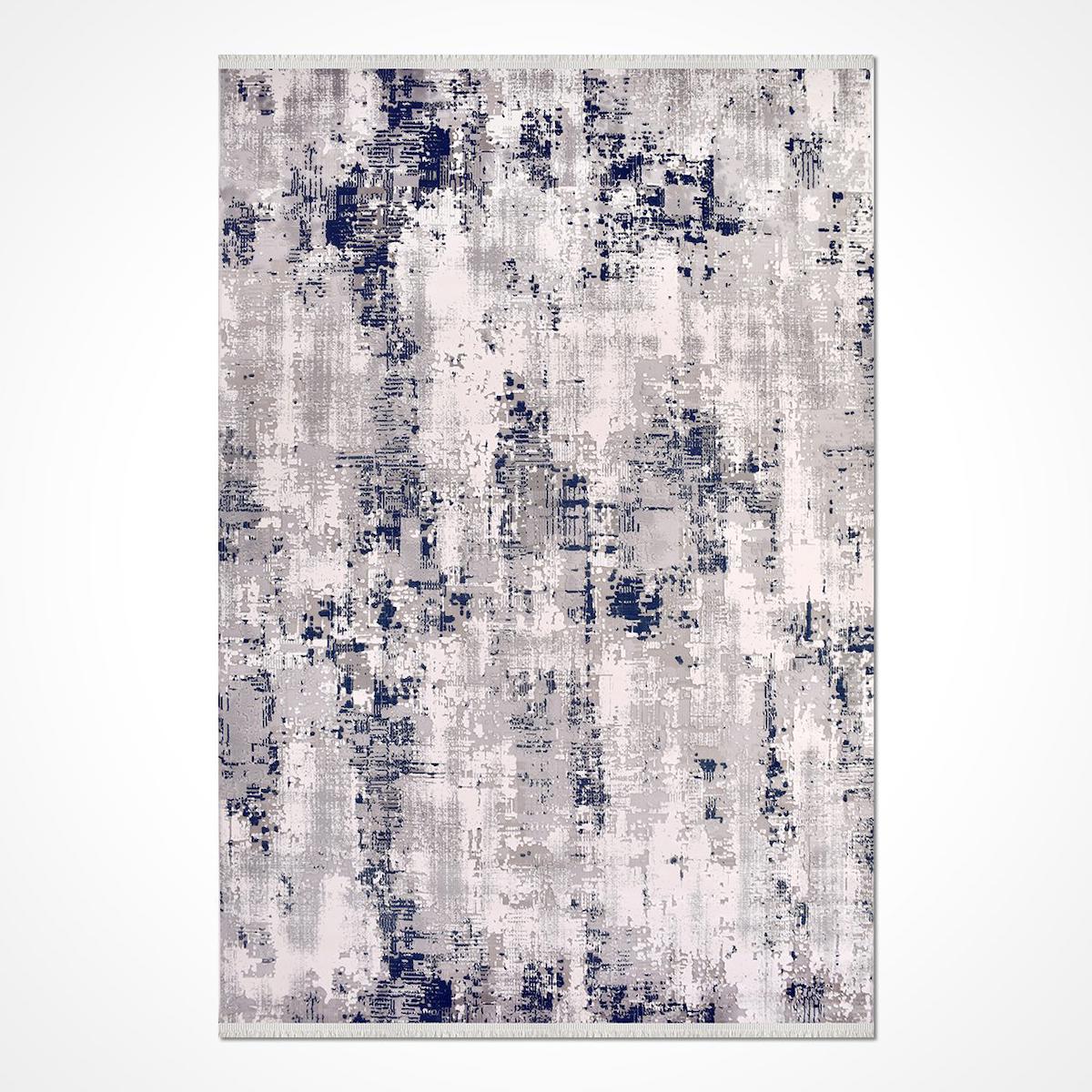 Dekozer Çok Renkli 11 mm Akrilik Leke Tutmaz Yıkanabilir İnce Pamuk Taban Dikdörtgen Makine Dokuma Salon Halısı 120x120 cm