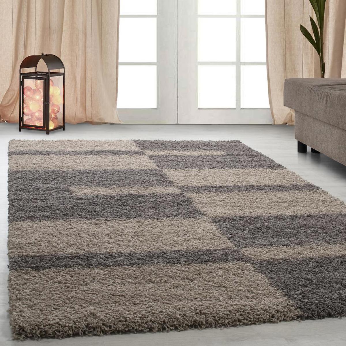 Red Halı Kahverengi 30 mm Polipropilen Antibakteriyel Yıkanabilir Kalın Kaymaz Jüt Taban Dikdörtgen Makine Dokuma Salon Halısı 120x120 cm