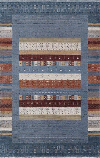 Artemis Halı Bella 6475B Çok Renkli Viskon Yıkanabilir İnce Kaymaz Jüt Taban Dikdörtgen Makine Dokuma Salon Halısı 100x150 cm
