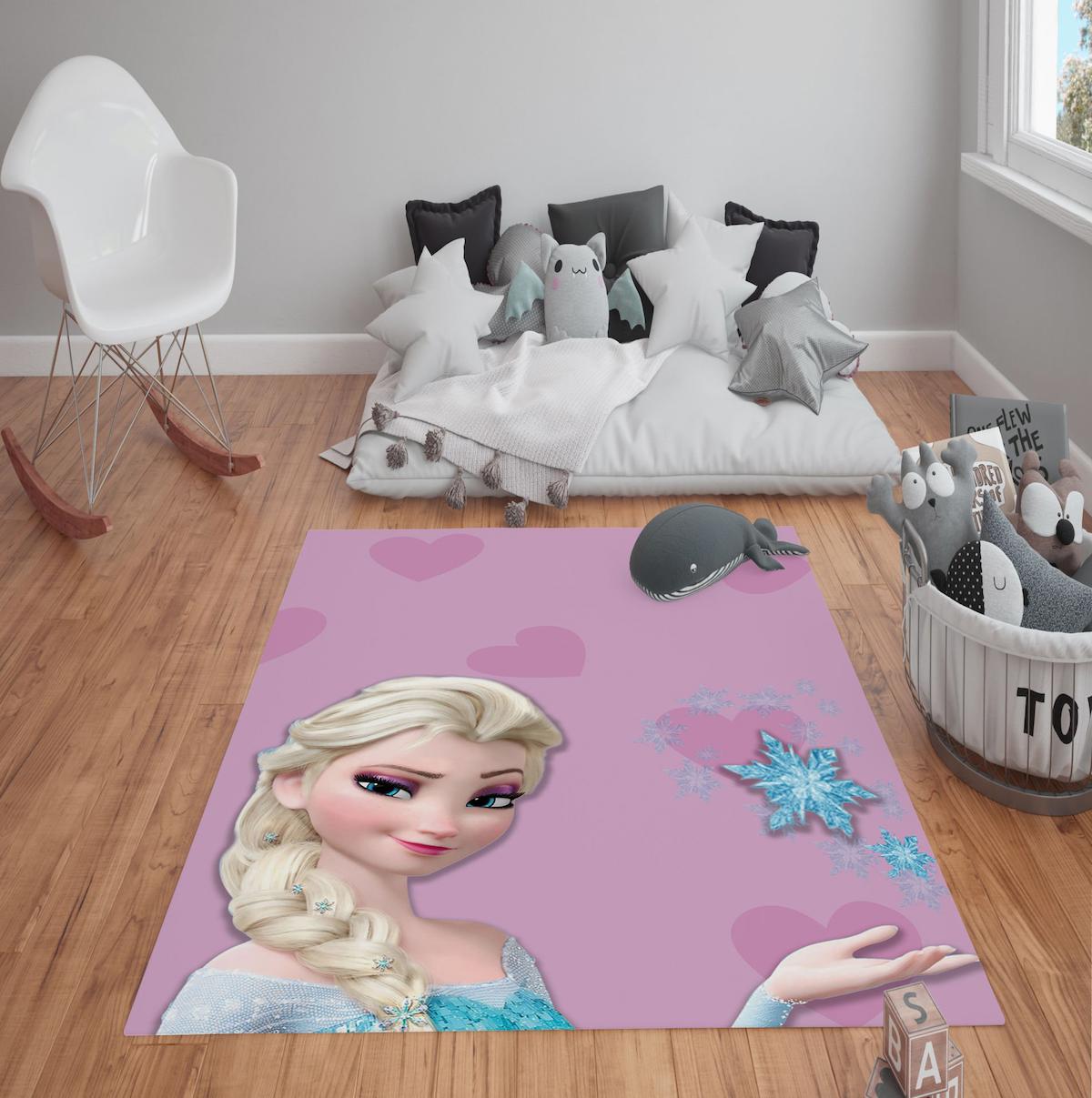 Doruklar Home Collection Krem 0.7 mm Polyester Antibakteriyel Yıkanabilir Kalın Kaymaz Taban Dikdörtgen Makine Dokuma Çocuk Odası Halısı 80x650 cm