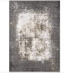 Royal Halı Picasso PO07A Bej-Gri Mikropolyester Antibakteriyel Yıkanabilir Kalın Kaymaz Lateks Taban Dikdörtgen Makine Dokuma Salon Halısı 120x180 cm