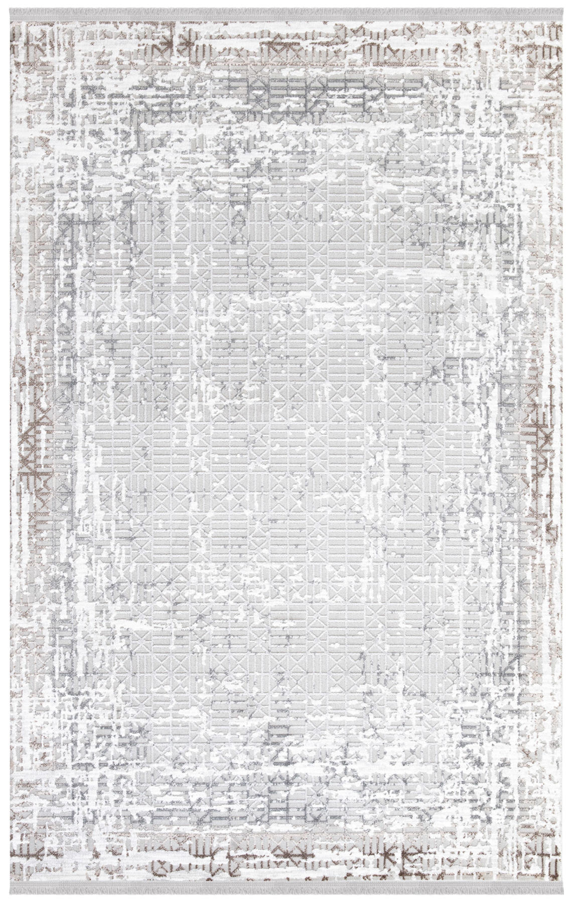 İpek Home Filiya 11256 Bej 8 mm Akrilik Yıkanabilir Orta Kaymaz Pamuk Taban Dikdörtgen Makine Dokuma Antre-Çocuk Odası-Salon-Yatak Odası Halısı 100x200 cm