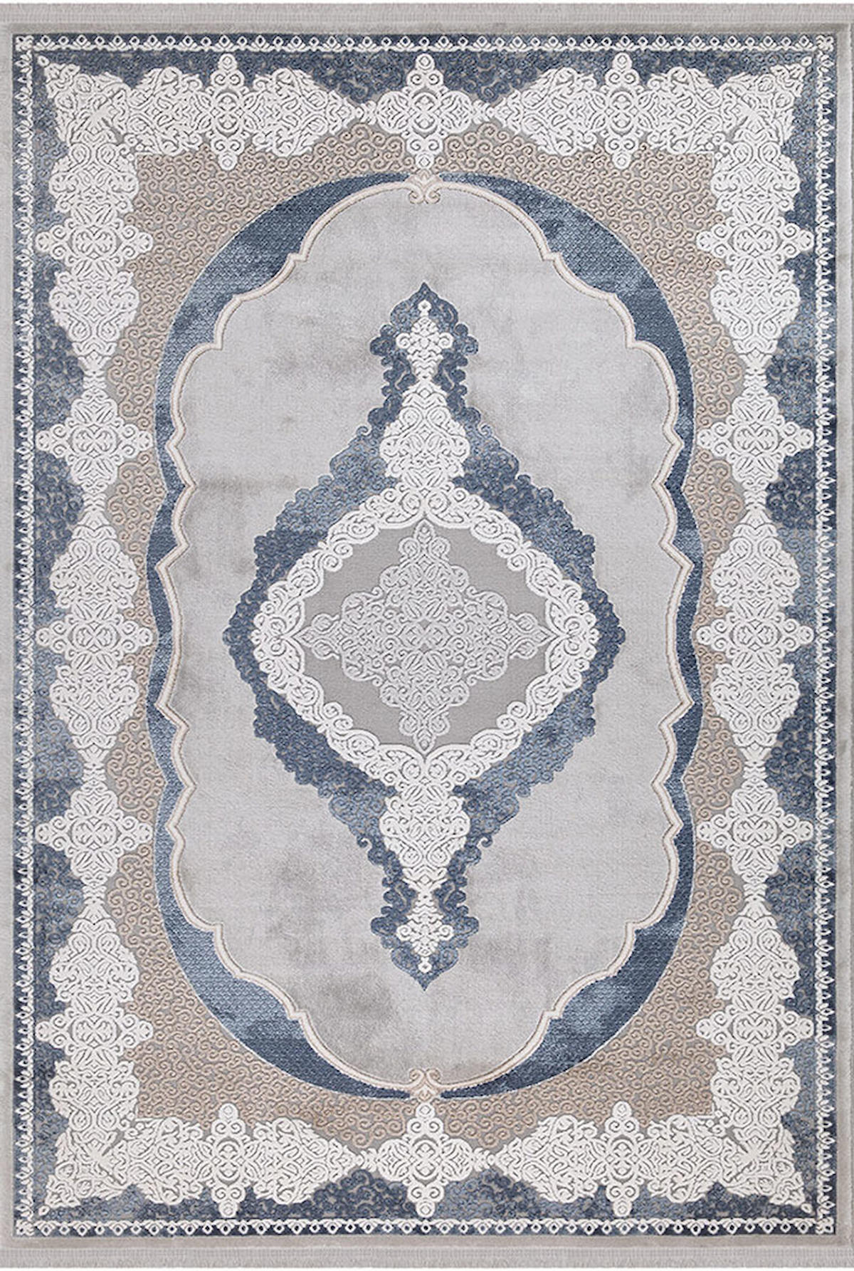 İpek Home Safarin 7613A Çok Renkli 10 mm Akrilik Yıkanabilir Orta Kaymaz Pamuk Taban Dikdörtgen Makine Dokuma Antre-Çocuk Odası-Salon-Yatak Odası Halısı 140x200 cm