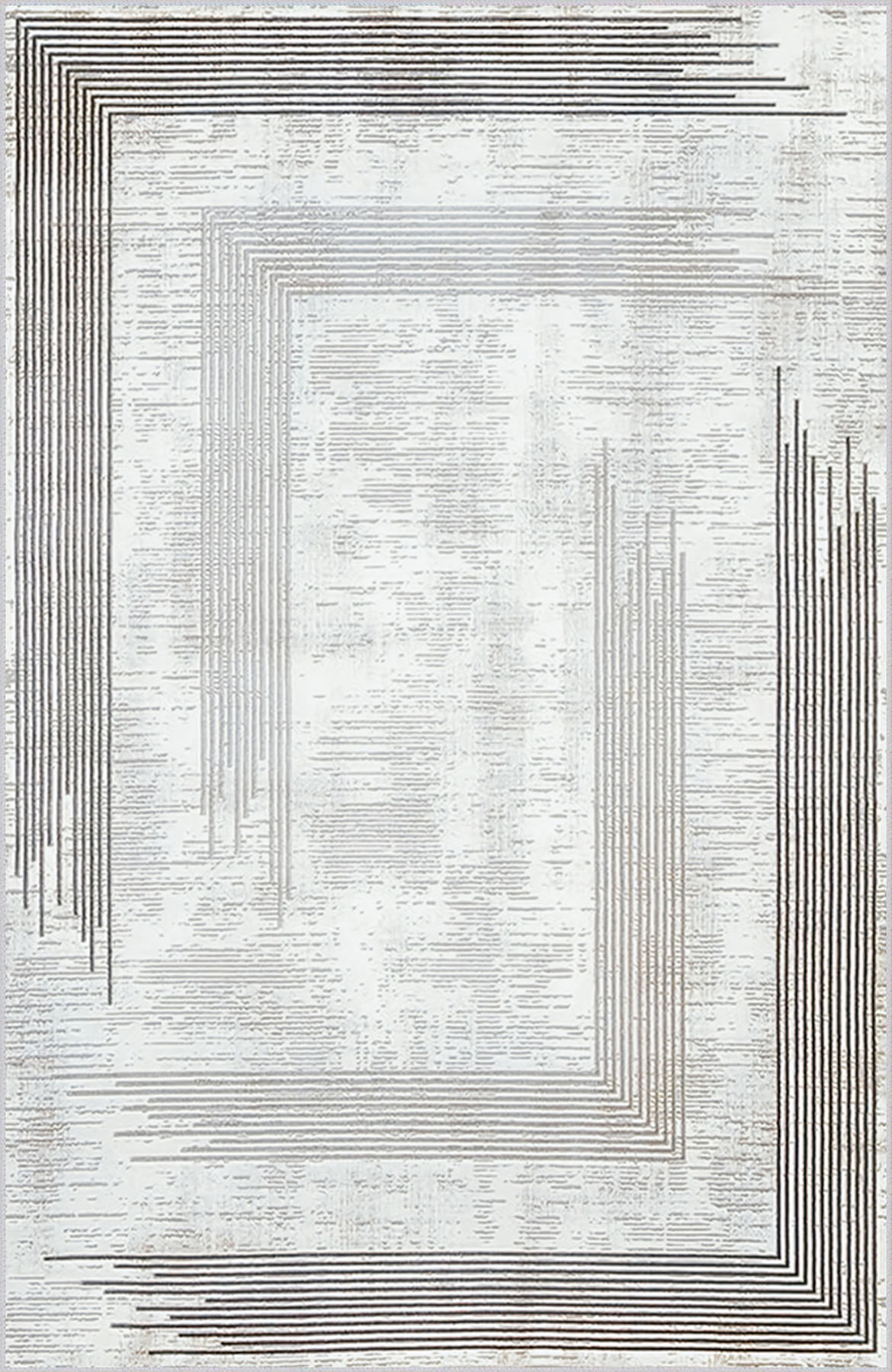 Rovigo Home RVG0752 Gri 8 mm Polyester Antibakteriyel-Leke Tutmaz-Toz Tutmaz Yıkanabilir İnce Kaymaz Dot Taban Dikdörtgen Makine Dokuma Salon Halısı 80x300 cm