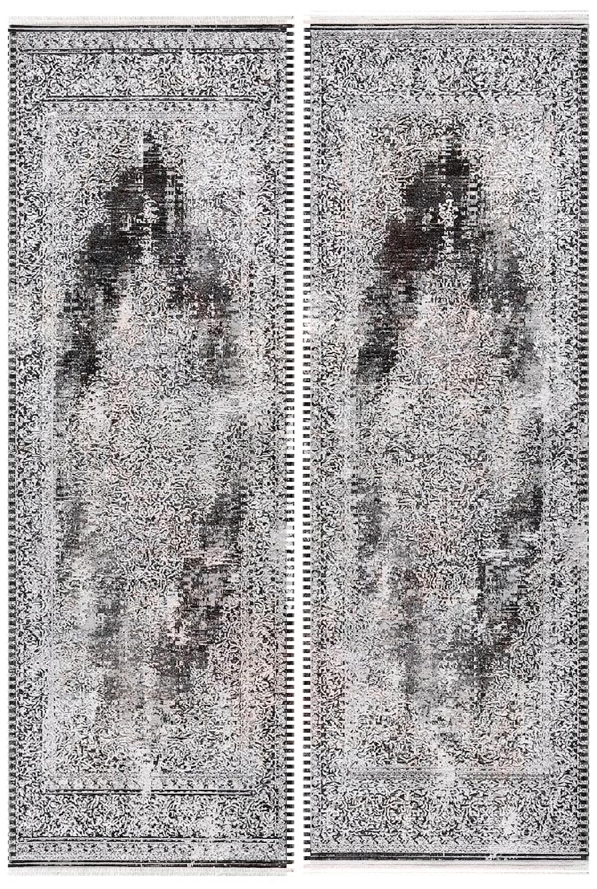 Sanat Halı Oasis 1868 Çok Renkli 7 mm Pamuk Antibakteriyel Yıkanabilir Kalın Kaymaz Lateks Taban Dikdörtgen Makine Dokuma Salon Halısı 200x290 cm