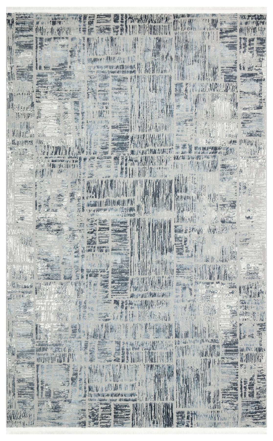Hoom Rugs Lagos LGS 15 Gri-Mavi 6-12 mm Polipropilen Silinebilir Yıkanabilir Orta Kaymaz Dikdörtgen Makine Dokuma Salon Halısı 160x230 cm