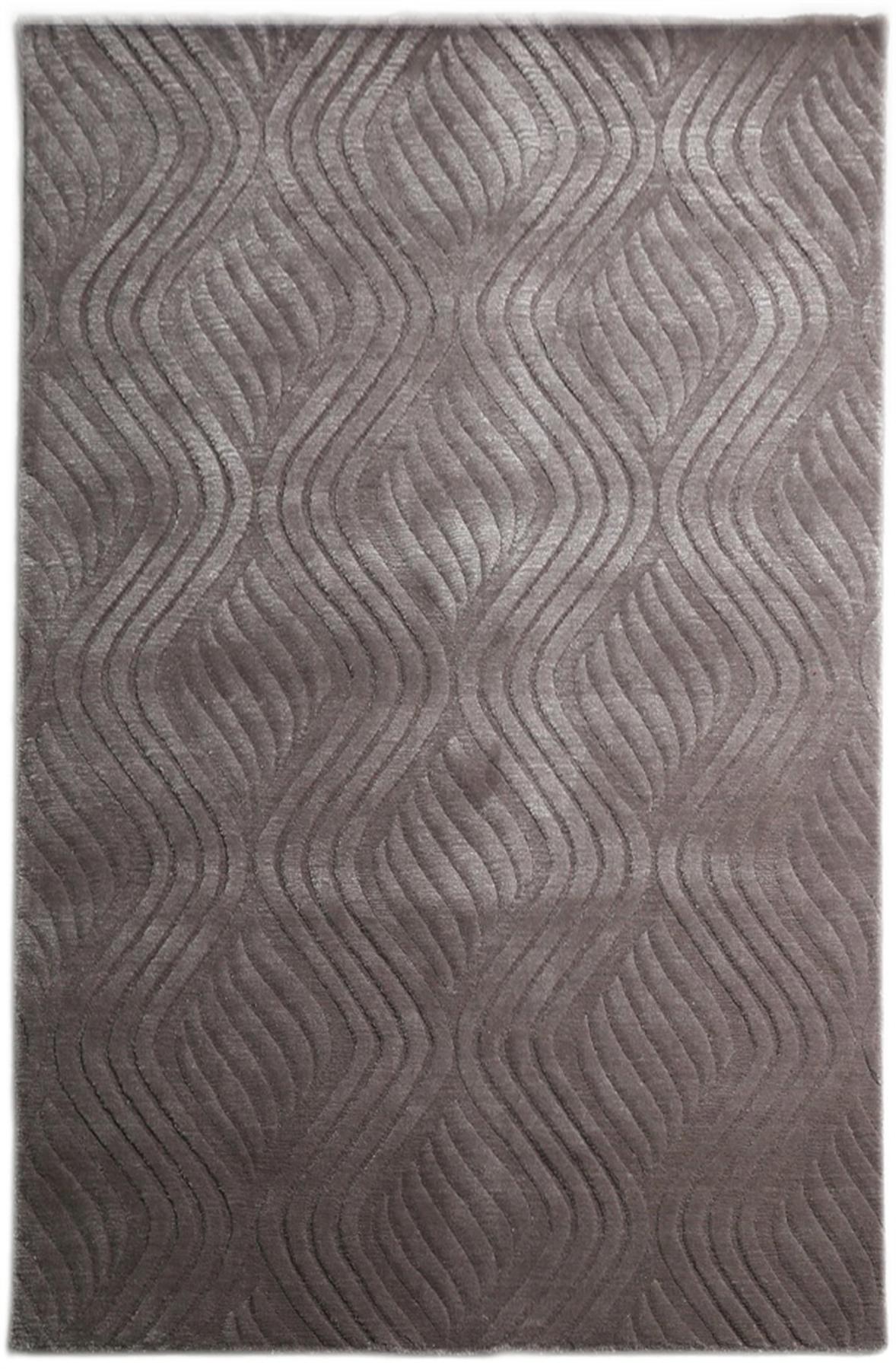 Çam Halı Emboss JR10 Gri 12 mm Yün Silinebilir Yıkanabilir Orta Dikdörtgen El Dokuması Oturma Odası Halısı 200x300 cm