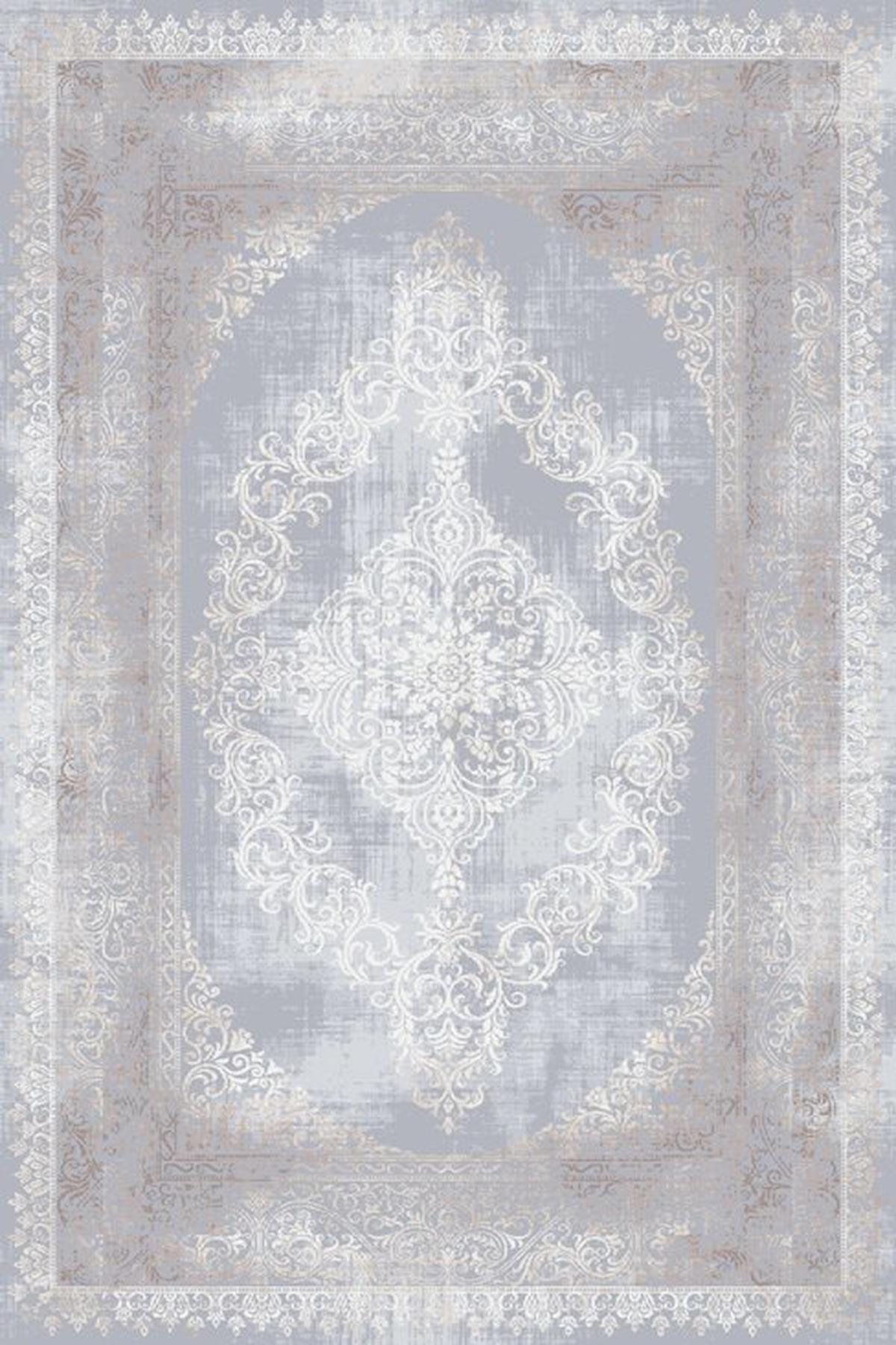 Artemis Halı Dior 5860B Krem Akrilik Yıkanabilir İnce Kaymaz Jüt Taban Dikdörtgen Makine Dokuma Salon Halısı 180x280 cm