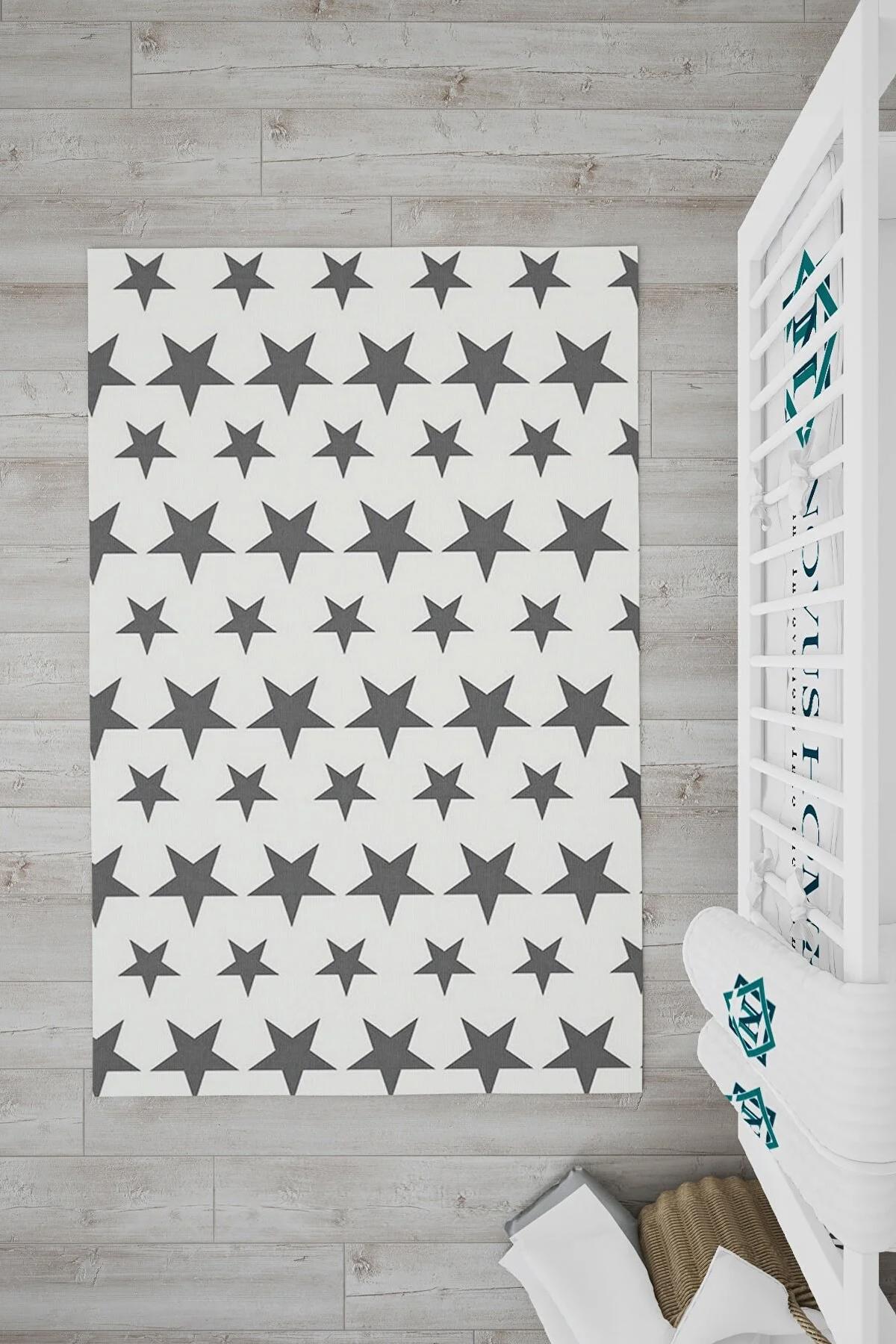 Novus Home Verona Serisi Krem 6 mm Polyester Antibakteriyel-Toz Tutmaz-Yalıtıma Yardımcı Yıkanabilir İnce Kaymaz Taban Dikdörtgen Makine Dokuma Çocuk Odası Halısı 80x600 cm