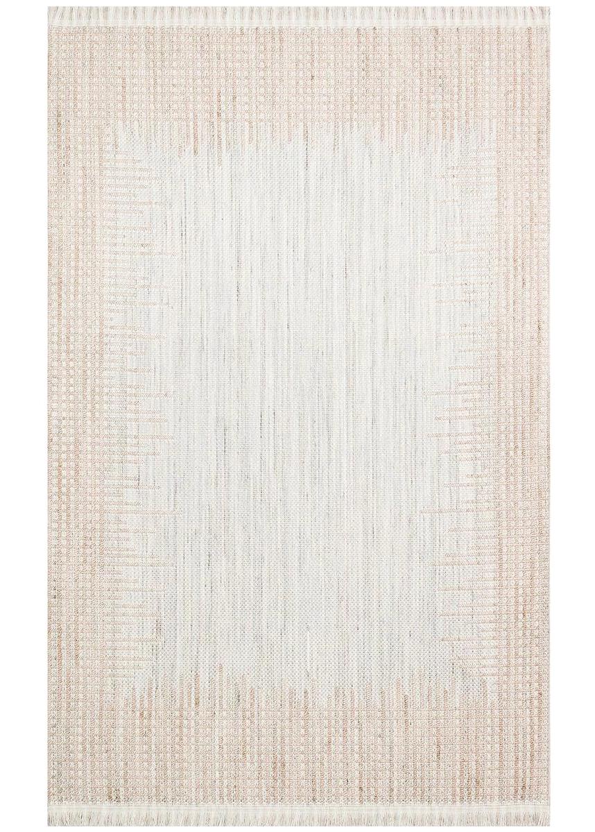 Eko Halı Cozy CZY01 Krem 12 mm Polyester Silinebilir Yıkanabilir Orta Kaymaz Dikdörtgen Makine Dokuma Salon Halısı 150x230 cm