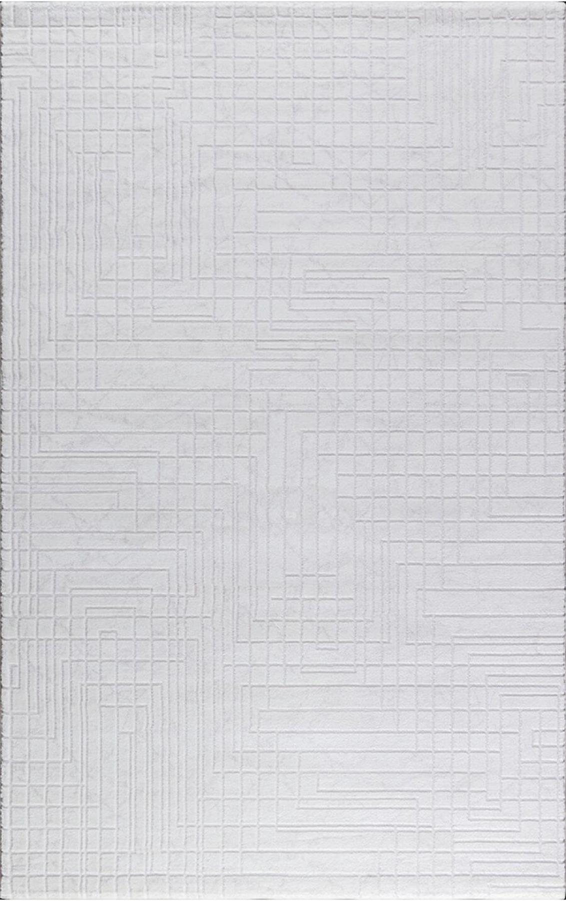 Padişah Şato 64525 Krem 6 mm Akrilik Yıkanabilir İnce Dikdörtgen Makine Dokuma Salon Halısı 100x160 cm
