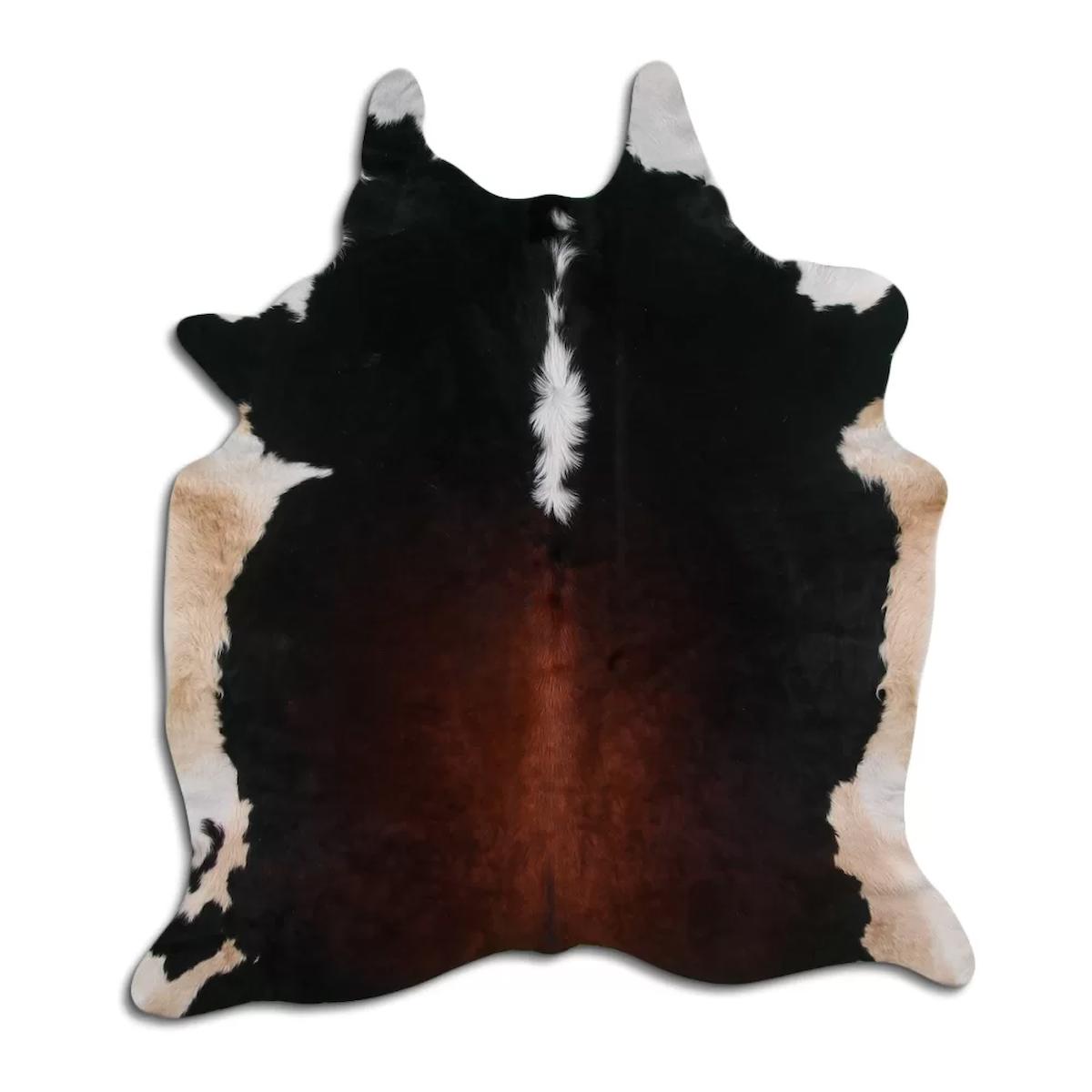 Fiesta Leather Art 103607 Krem 51 mm Deri Toz Tutmaz Yıkanabilir İnce Kaymaz Deri Taban Oval Makine Dokuma Salon Halısı 180x180 cm