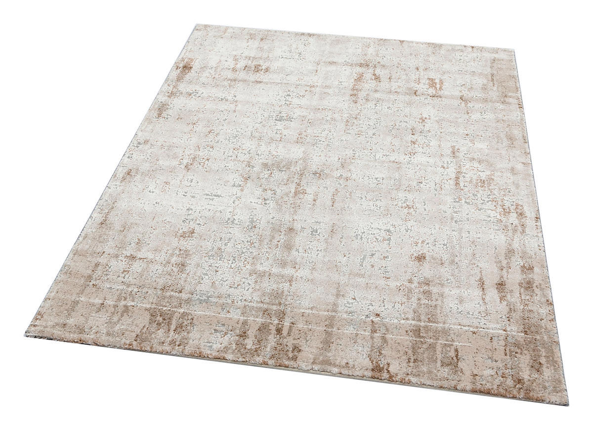 Eko Halı Como Krem 12 mm Akrilik Antibakteriyel Yıkanabilir Kalın Dikdörtgen Makine Dokuma Salon Halısı 100x200 cm