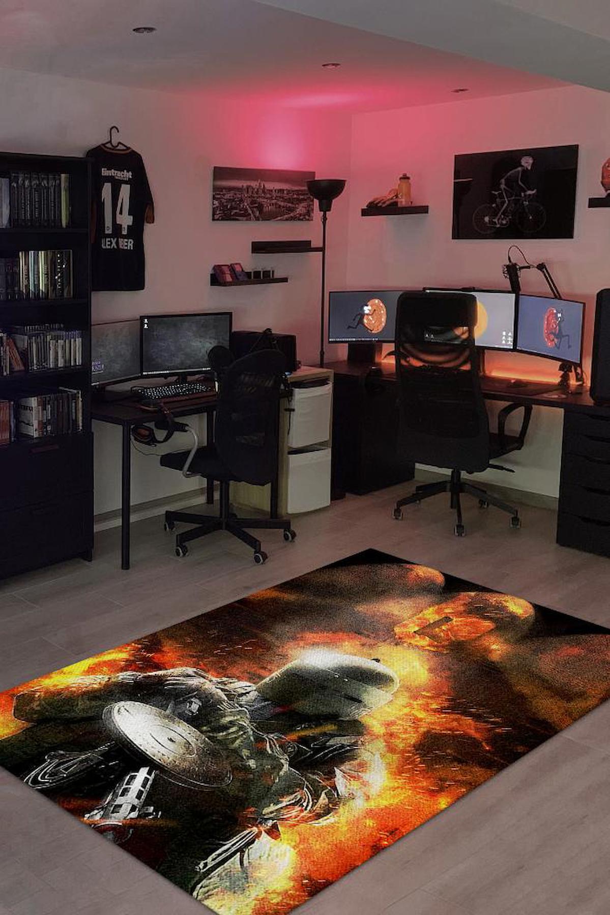 Homshtag Krem 4 mm Pamuk Antistatik Yıkanabilir İnce Kaymaz Dikdörtgen Makine Dokuma Çalışma Odası Halısı 156x230 cm