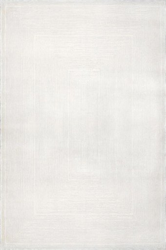 Sanat Halı Gusto 3728 Beyaz 7 mm Pamuk Antibakteriyel Yıkanabilir Kalın Kaymaz Lateks Taban Dikdörtgen Makine Dokuma Salon Halısı 160x280 cm