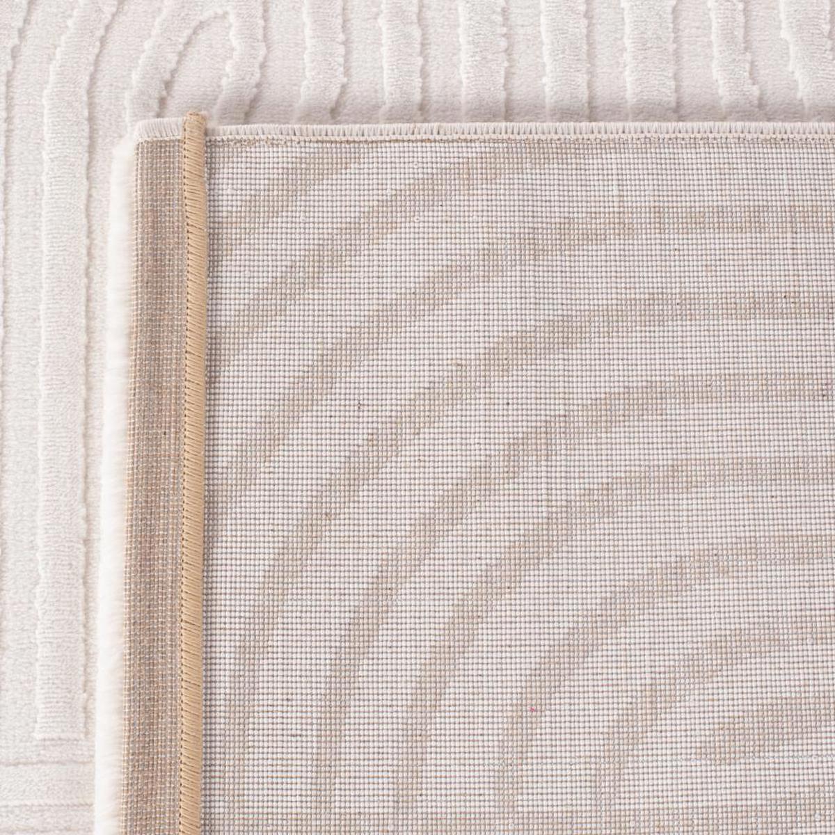 Red Halı Krem 11 mm Polipropilen Antibakteriyel Yıkanabilir Kalın Kaymaz Dikdörtgen Makine Dokuma Salon Halısı 80x150 cm