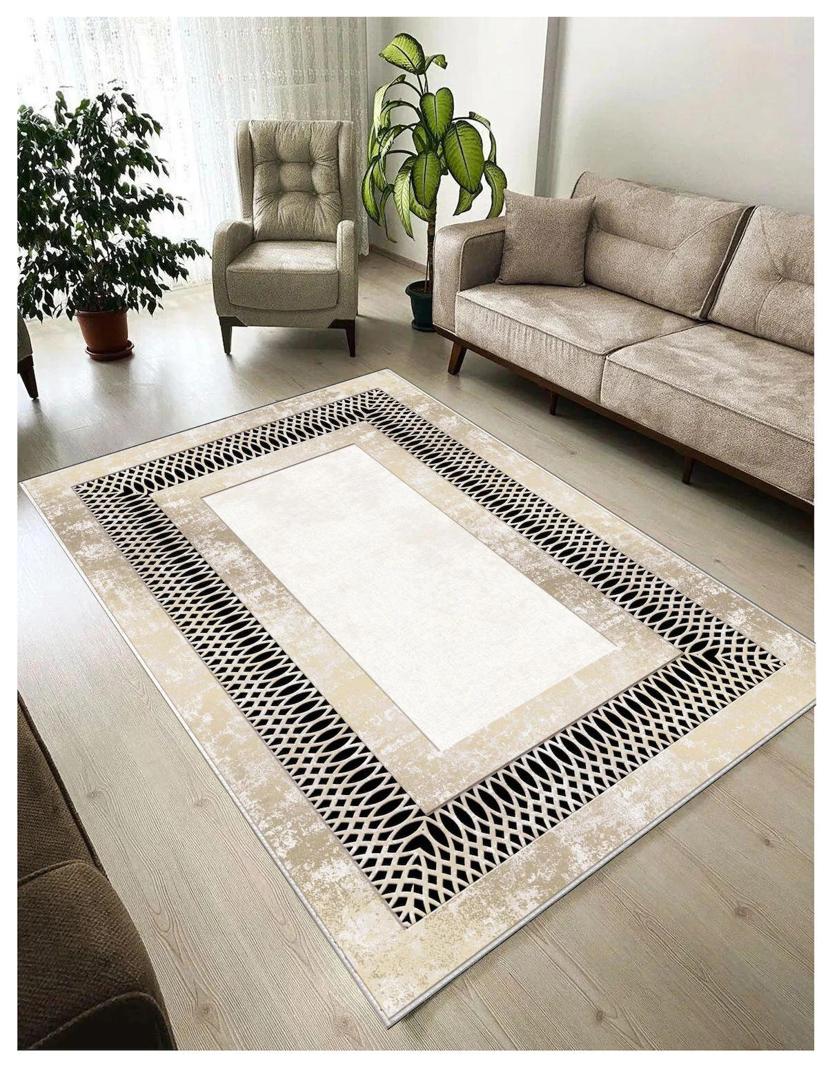 Sty Home Çok Renkli 0.8 mm Yıkanabilir Orta Kaymaz Dot Taban Dikdörtgen Makine Dokuma Salon Halısı 80x500 cm