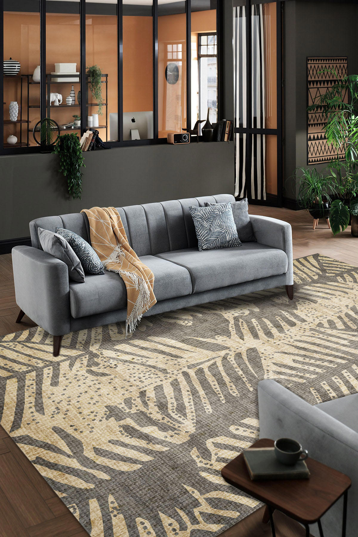 İlyaki Home Baylee Krem 0.5 mm Pamuk Yıkanabilir İnce Kaymaz Jüt Taban Dikdörtgen Makine Dokuma Salon Halısı 80x300 cm
