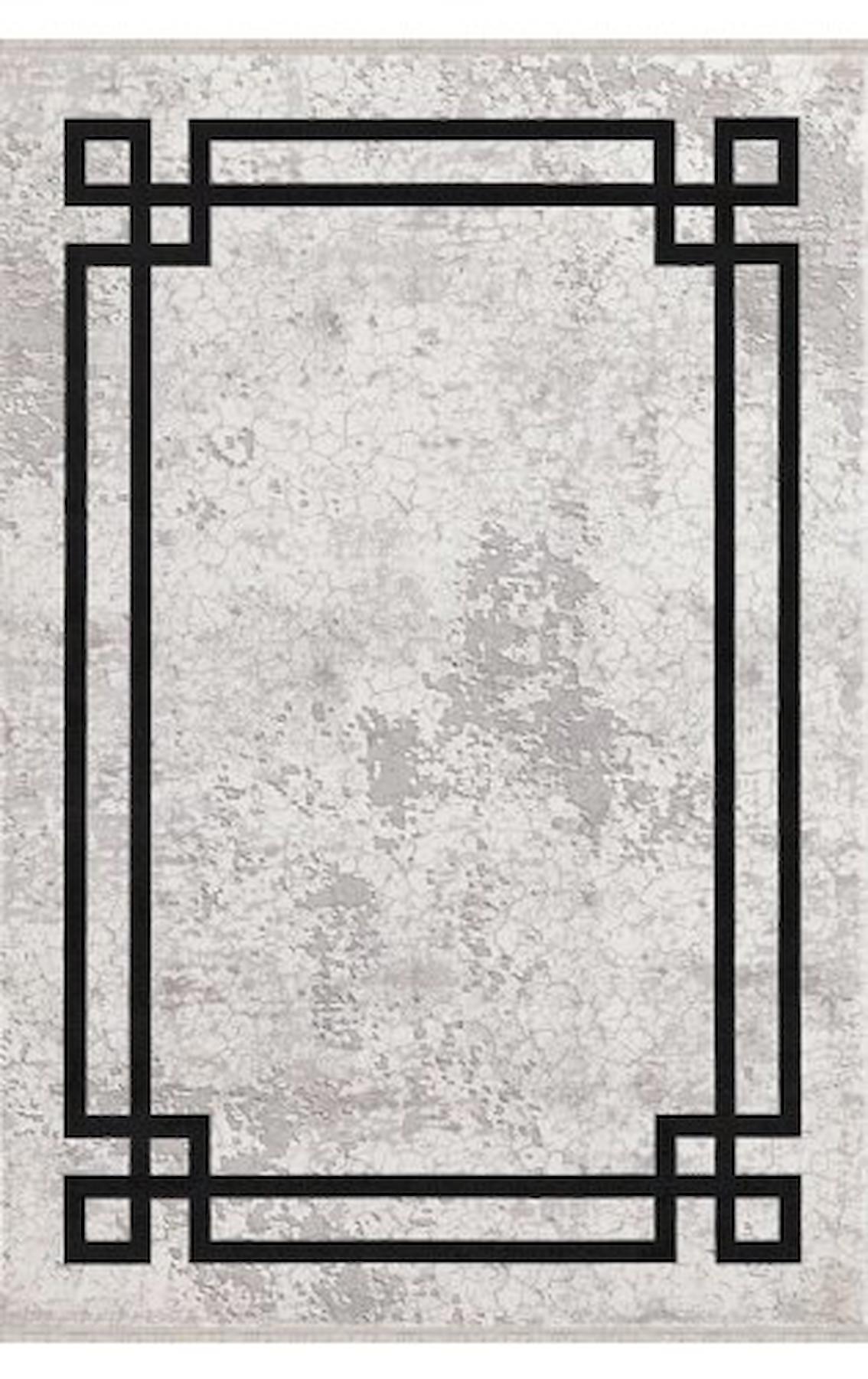 Merinos Therapy 33260 Krem 12 mm Viskon Yumuşak Yıkanabilir kalın Kaymaz Dikdörtgen Makine Dokuma Salon Halısı 100x200 cm