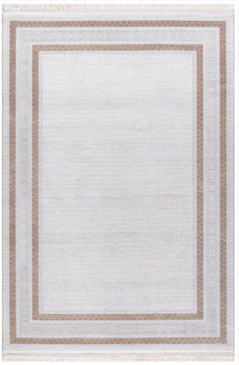 Dinarsu Arora 64879 Vizon 10 mm Akrilik Silinebilir Yıkanabilir Orta Kaymaz Dikdörtgen Makine Dokuma Oturma Odası-Salon Halısı 180x180 cm