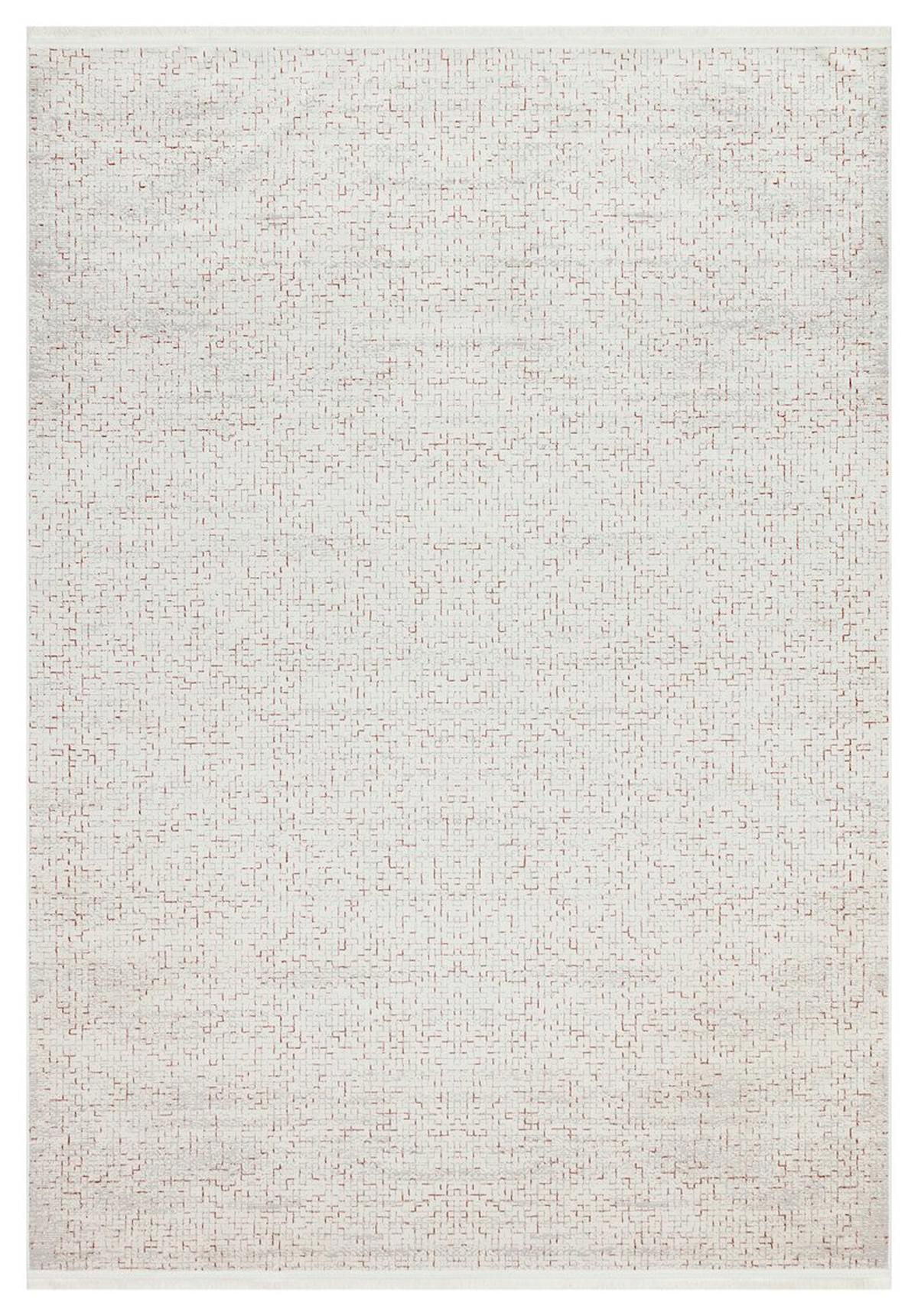 Apex Riena 1184 Krem Pamuk Yıkanabilir İnce Kaymaz Jüt Taban Dikdörtgen Makine Dokuma Salon Halısı 40x60 cm