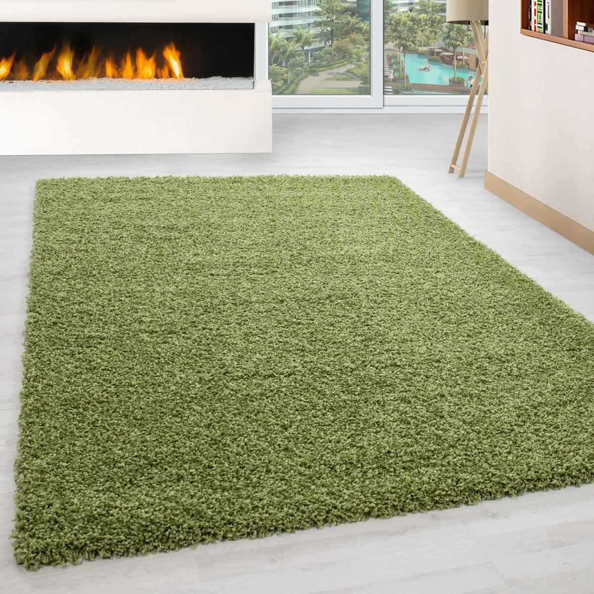 Wide Shop Gri 30 mm Polipropilen Antibakteriyel Yıkanabilir Kalın Kaymaz Lateks Taban Dikdörtgen Makine Dokuma Salon Halısı 160x230 cm