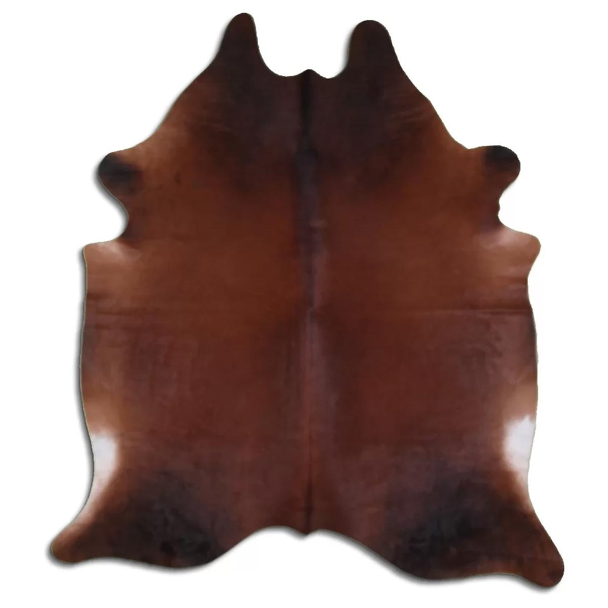 Fiesta Leather Art 63864 Krem 51 mm Deri Toz Tutmaz Yıkanabilir İnce Kaymaz Deri Taban Oval Makine Dokuma Salon Halısı 140x250 cm