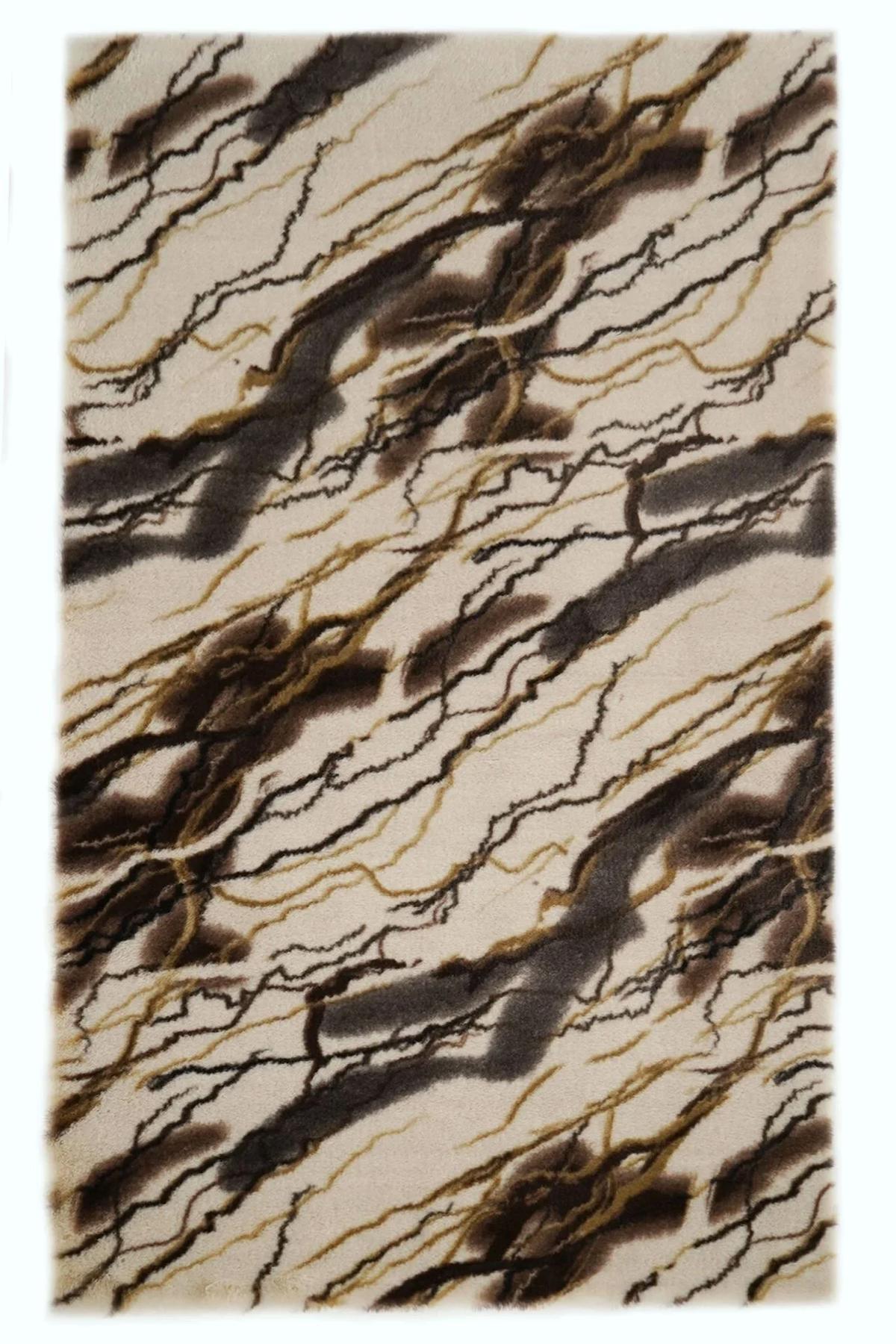 Prizma Home Marble Çok Renkli Pamuk Antibakteriyel Yıkanabilir Kalın Kaymaz Taban Dikdörtgen Makine Dokuma Yatak Odası Halısı 180x250 cm