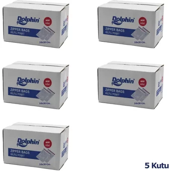 Dolphin Küçük Kilitli 16x20 Buz Dolabı Poşeti 5x600 Adet