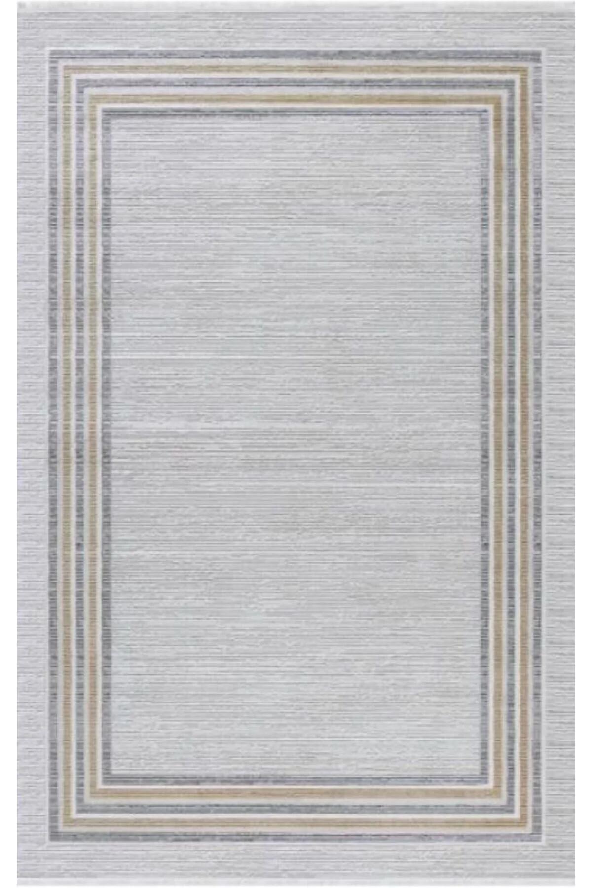 Padişah Sümela 67014 Krem 9 mm Akrilik Yıkanabilir İnce Dikdörtgen Makine Dokuma Salon Halısı 150x200 cm