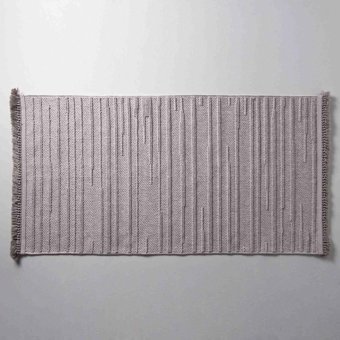 Linens Liner Gri 6 mm Polyester Yumuşak Yıkanabilir İnce Kaymaz Dikdörtgen Makine Dokuma Salon Halısı 76x150 cm