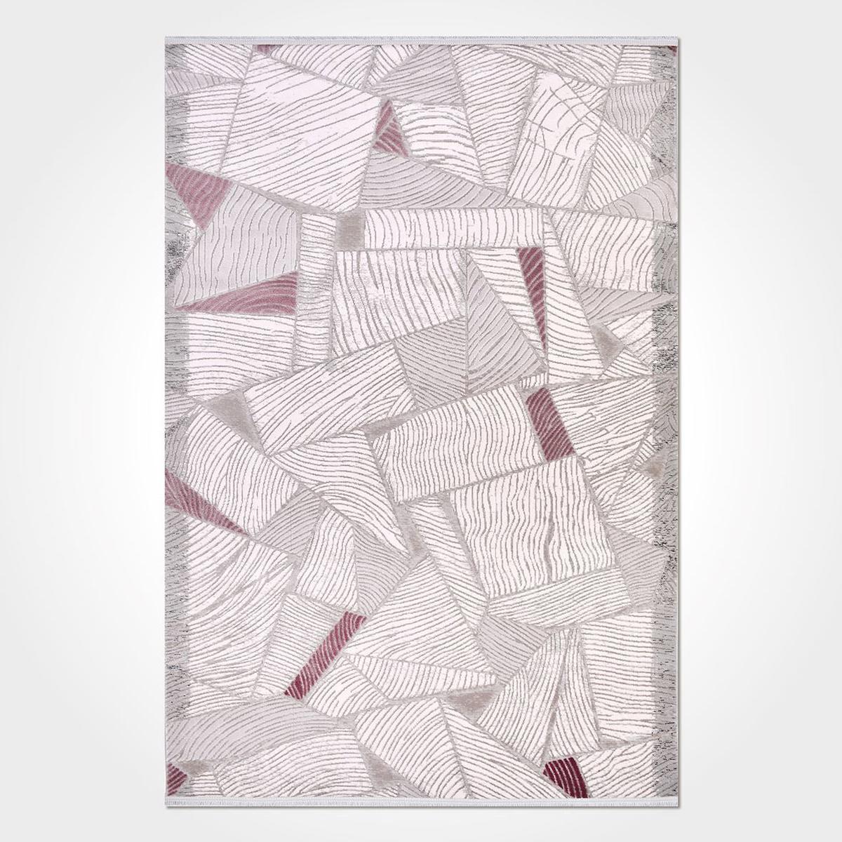 Crea Halı Argilla 15531K Krem 10 mm Akrilik Antibakteriyel Yıkanabilir Orta Mermer Desenli Dikdörtgen Makine Dokuma Salon Halısı 80x150 cm