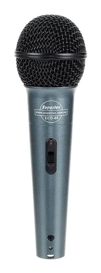 Superlux ECO88S Dinamik 3.5 mm Kablolu Gri El Mikrofon