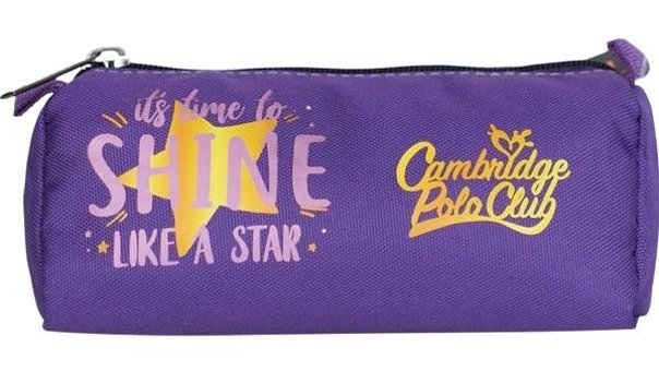 Cambridge Polo Club Star Mor Düz Bez Tek Gözlü Yıldız Silindir Cüzdan Kalemlik