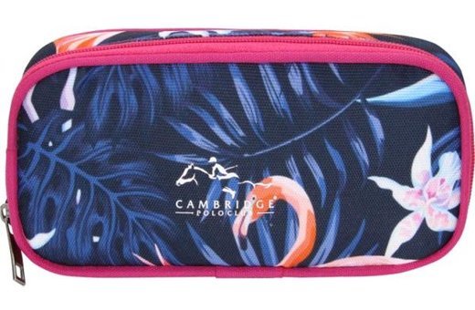 Cambridge Polo Club PLKLK40038 204 Lacivert-Pembe Düz Bez Tek Gözlü Flamingo Dikdörtgen Kutu Kalemlik