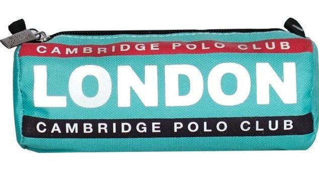 Cambridge Polo Club Streetwear Turkuaz Düz Bez Tek Gözlü Yazılı Silindir Cüzdan Kalemlik