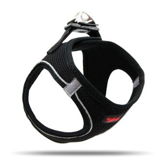 Tailpetz Air Mesh XS Ayarlanabilir Göğüs Köpek Tasması Siyah