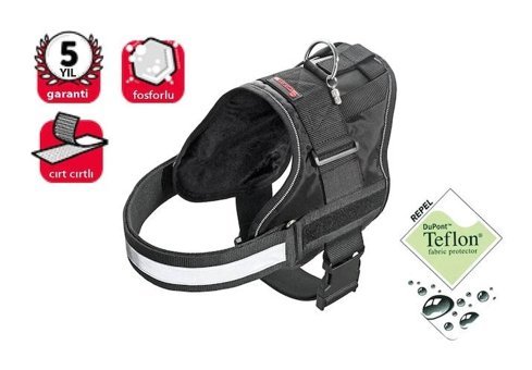 Karlie Teflon XL 80-100 cm Göğüs Köpek Tasması Siyah