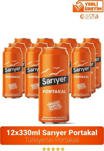 Sarıyer Portakal Kutu Gazoz 12x330 ml