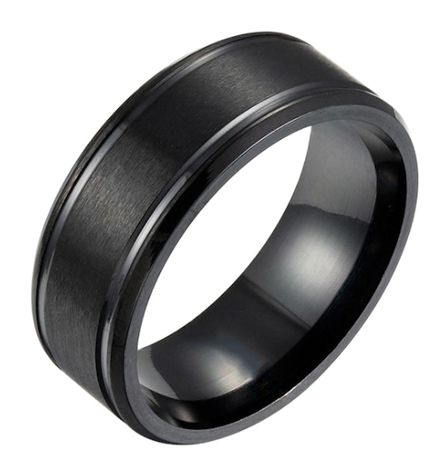 Chavin Siyah Çelik Unisex ec42sy Alyans