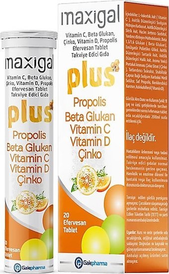 Maxigal Aromasız Unisex Vitamin 20 Tablet