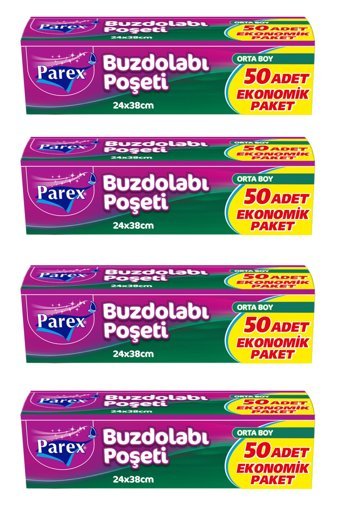 Parex Orta Buz Dolabı Poşeti 4x50 Adet