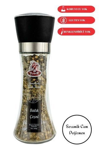 Tuzot Cam Seramik Değirmen Glutensiz Sarımsaklı Balık Çeşni 100 gr