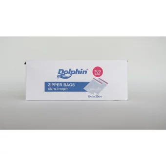 Dolphin Orta Kilitli 19x25 Buz Dolabı Poşeti 300 Adet