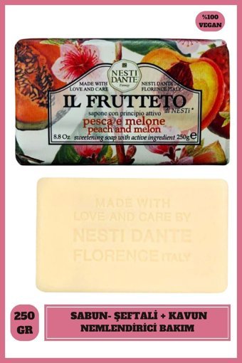 Nesti Dante Frutteto Organik Şeftali-Kavun Katı Sabun 250 gr